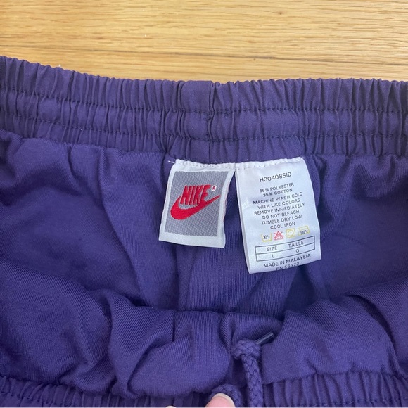 Vintage Nike Track Pants Joggers 90’s Purple Sweatpants With Drawstring - Picture 5 of 10
